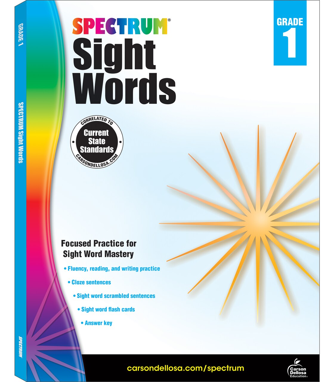 Spectrum Sight Words 1st Grade Workbooks, Phonics Book With Reading and Writing Practice, Vocabulary, and Flash Cards, Language Arts Classroom or Homeschool Curriculum